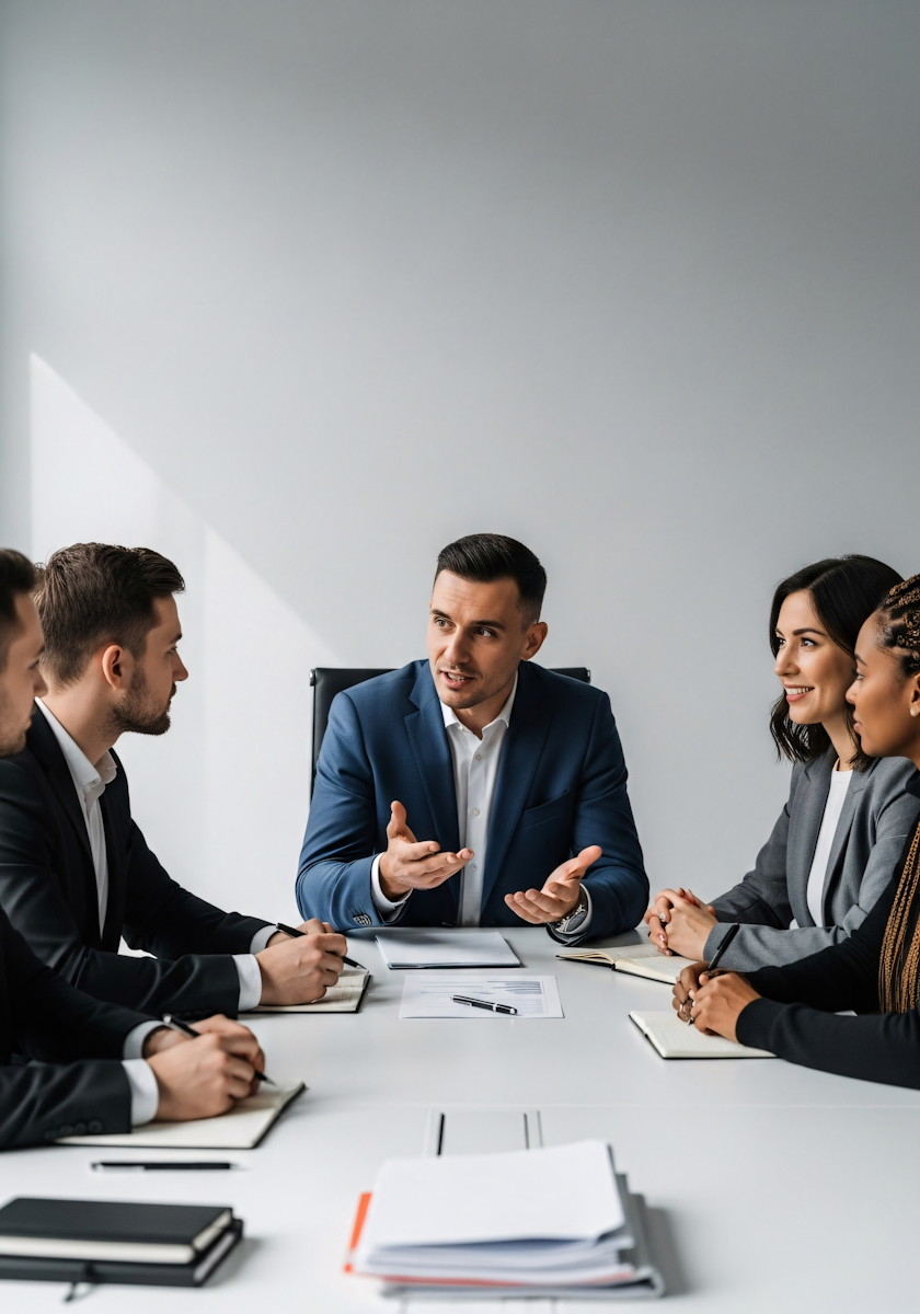 Personas colaborando — Misión